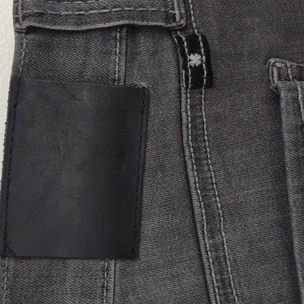 Lucky Brand Brooke Legging Jean Midrise Grey Distressed Super Stretch NWT - Picture 12 of 16